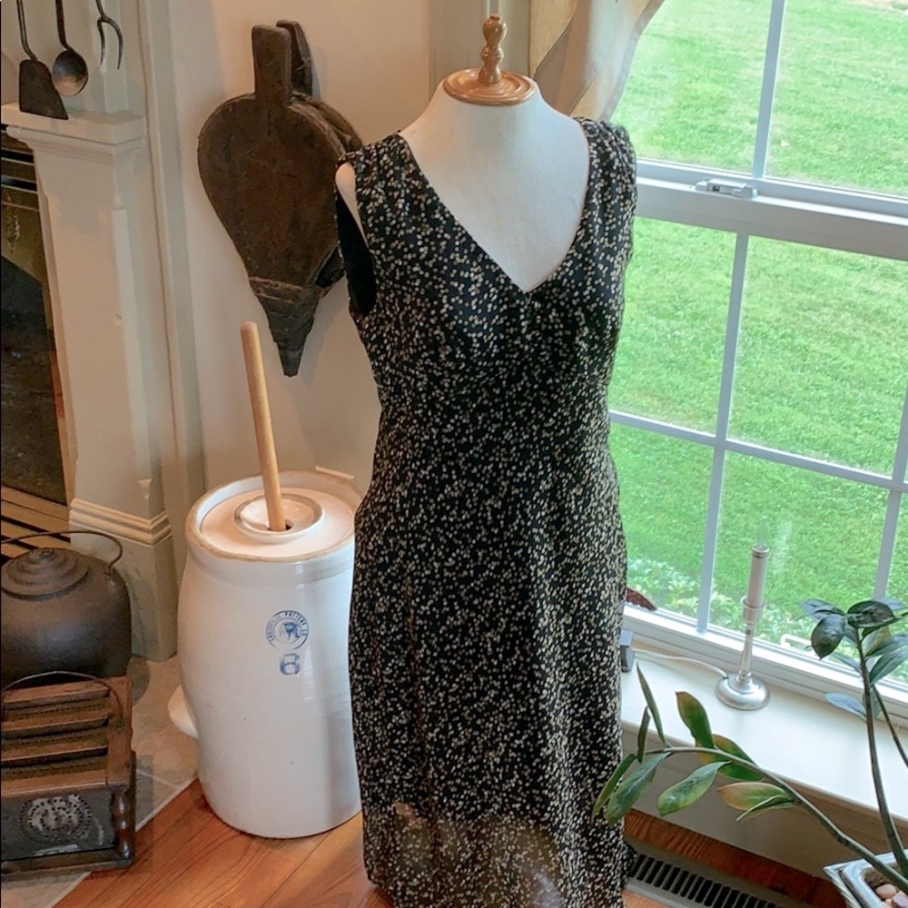 FLP Sleeveless Dress Size 12 Blk/Brown/Taupe/White